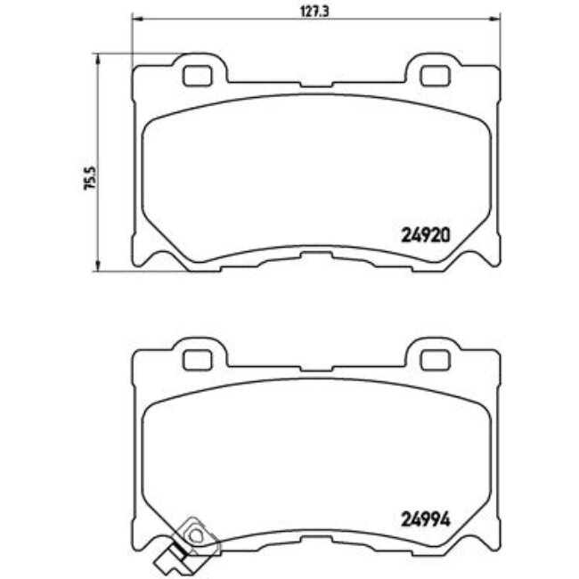 4 Plaquettes De Frein Brembo P56084