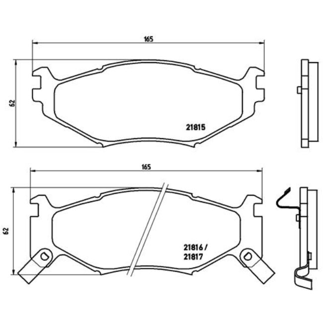 4 Plaquettes De Frein Brembo P11007