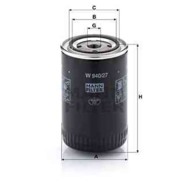 Filtre À Huile Mann-filter W940/27