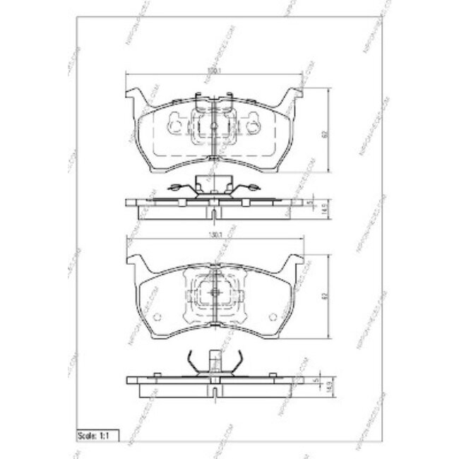 4 Plaquettes De Frein Nps M360a01