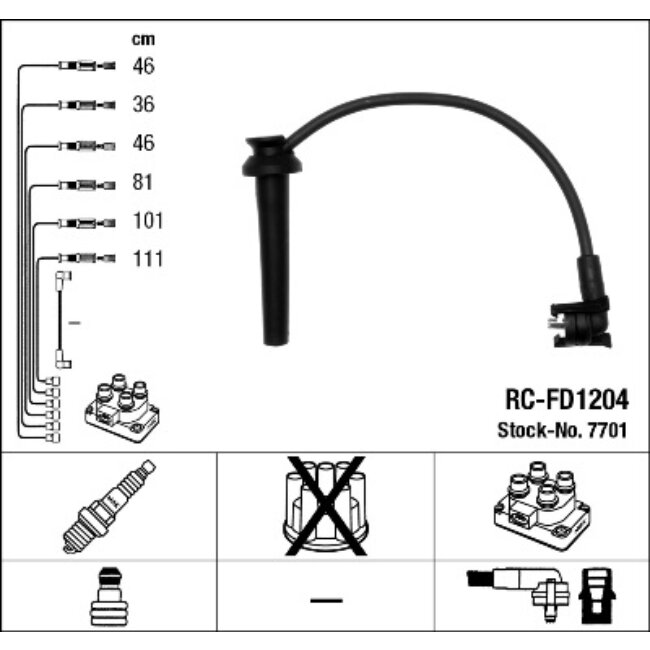 Faisceau D'allumage Ngk Rc-fd1204