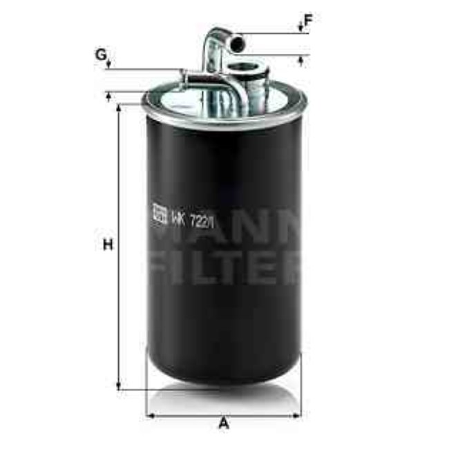 Filtre À Carburant Mann-filter Wk722/1