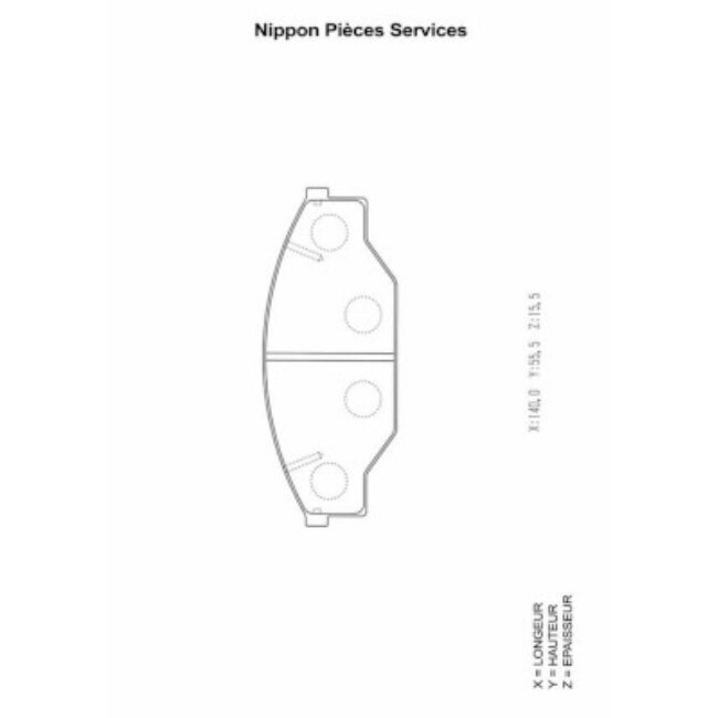 4 Plaquettes De Frein Nps T360a47