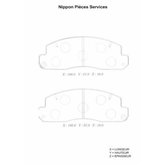 4 Plaquettes De Frein Nps T360a120