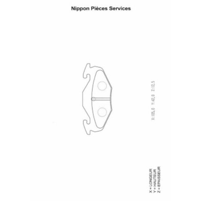 4 Plaquettes De Frein Nps S361i01