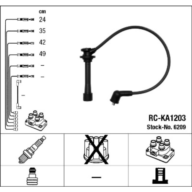 Faisceau D'allumage Ngk Rc-ka1203