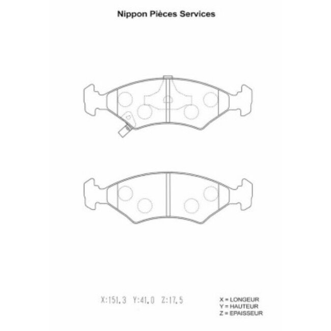 4 Plaquettes De Frein Nps K360a04