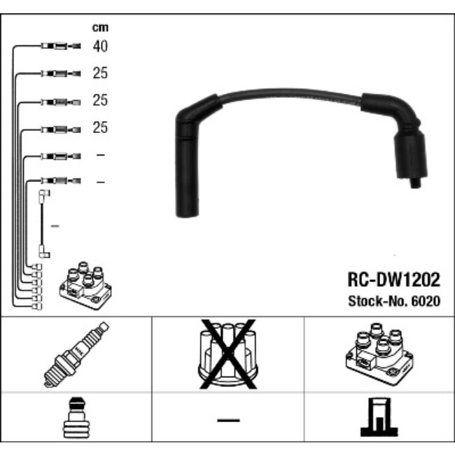 Faisceau D'allumage Ngk Rc-dw1202