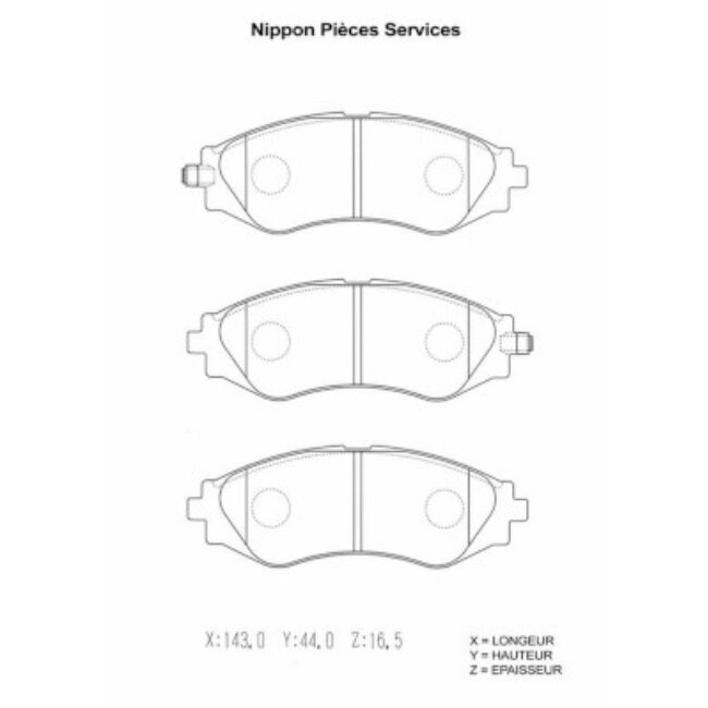 4 Plaquettes De Frein Nps D360o03