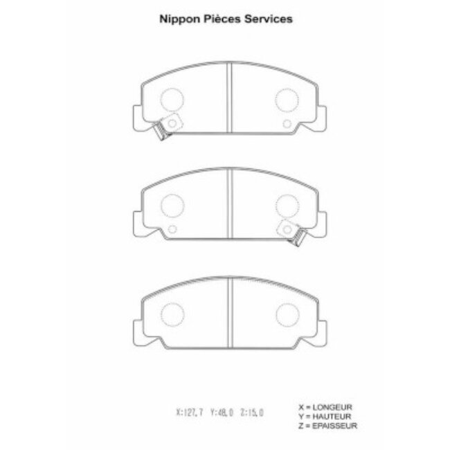 4 Plaquettes De Frein Nps H360a33