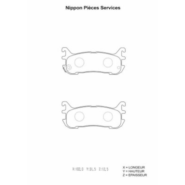 4 Plaquettes De Frein Nps M361a15