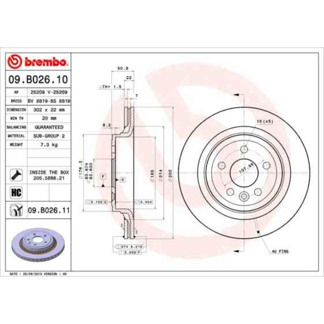 2 Disques De Frein Brembo Vernis Uv 09.b026.11