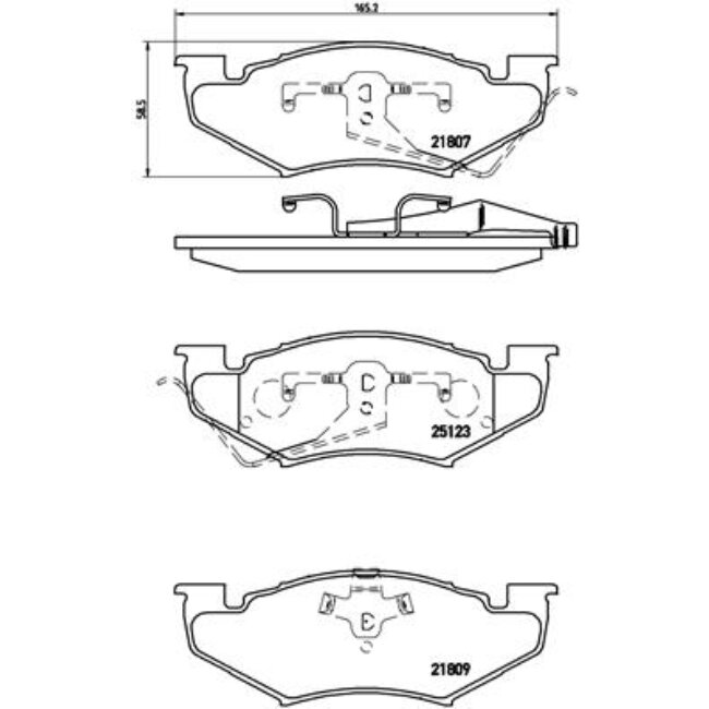 4 Plaquettes De Frein Brembo P11020