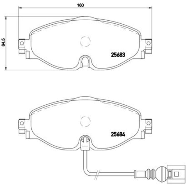 4 Plaquettes De Frein Brembo P85126