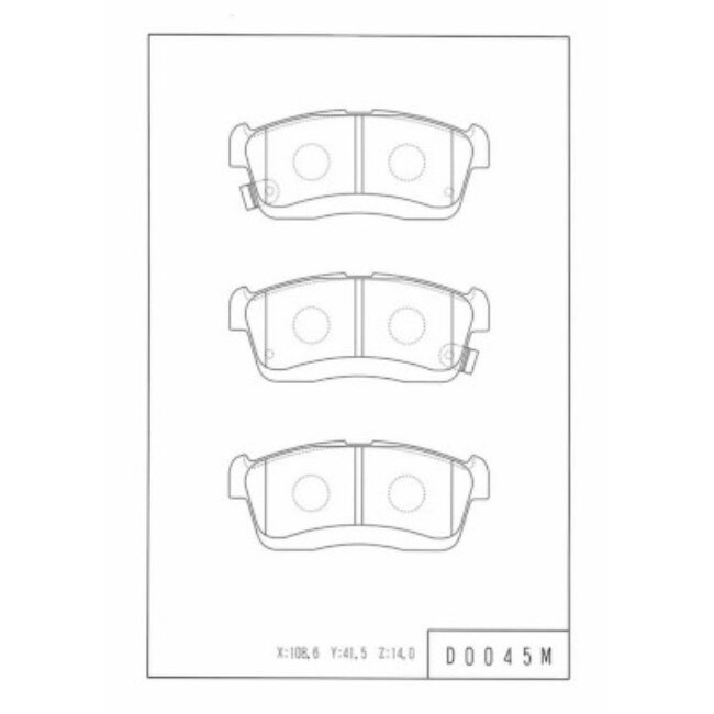 4 Plaquettes De Frein Nps D360u09