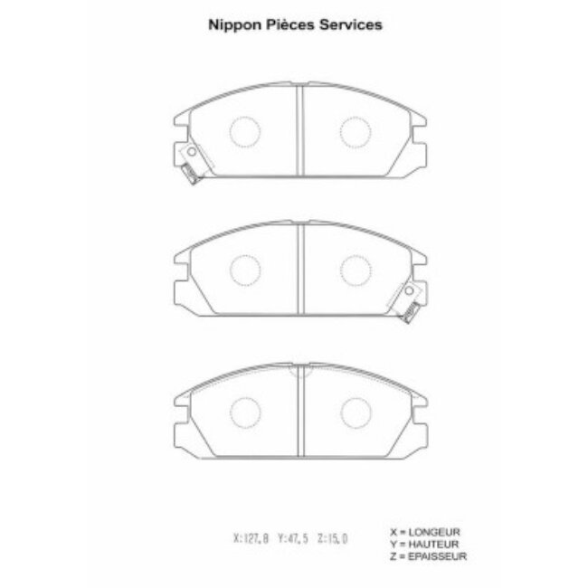 4 Plaquettes De Frein Nps H360a18