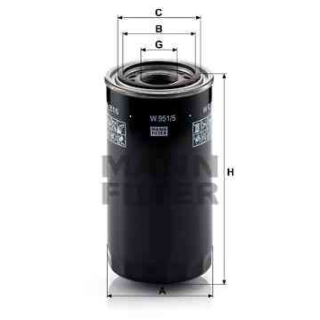 Filtre À Huile Mann-filter W951/5