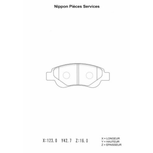 4 Plaquettes De Frein Nps T360a26