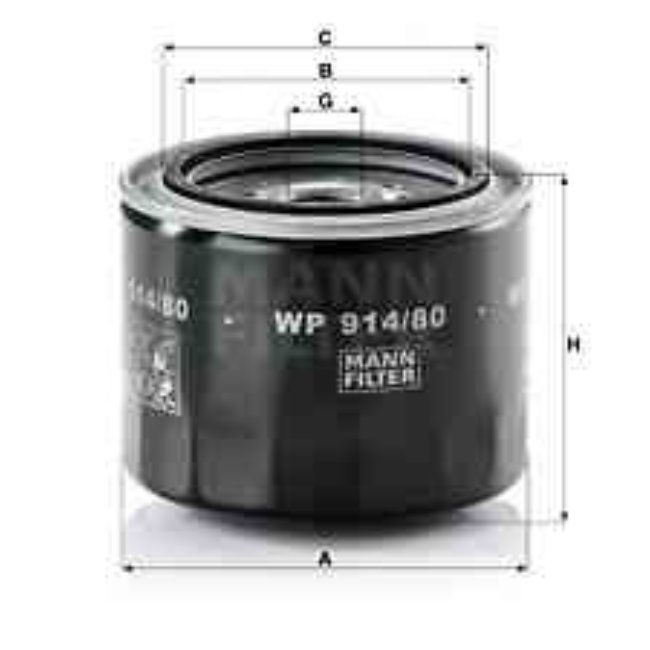 Filtre À Huile Mann-filter Wp914/80