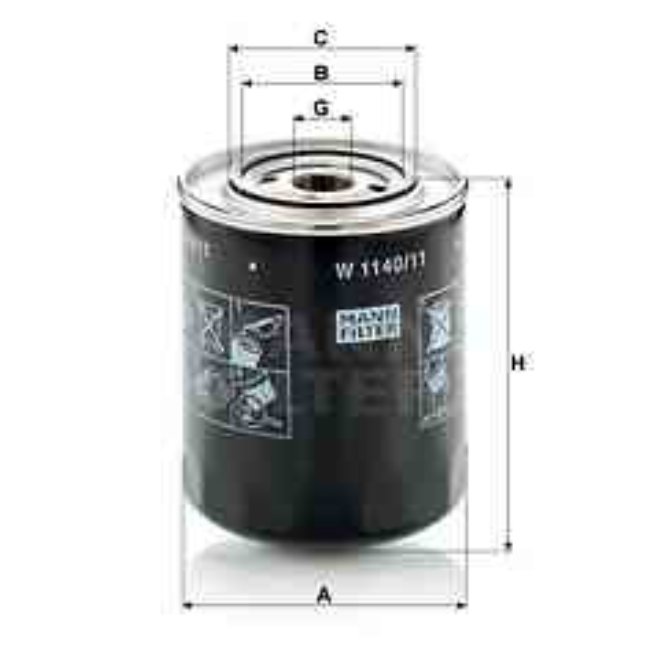 Filtre À Huile Mann-filter W1140/11