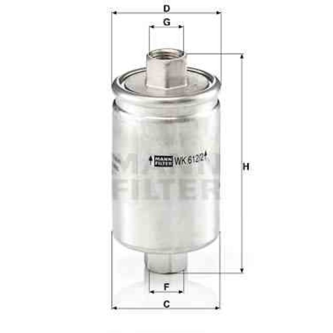 Filtre À Carburant Mann-filter Wk612/2