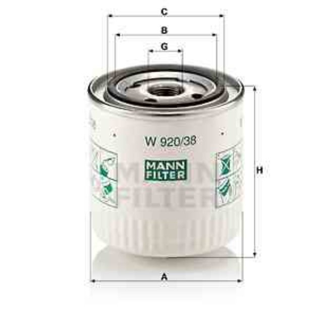 Filtre À Huile Mann-filter W920/38