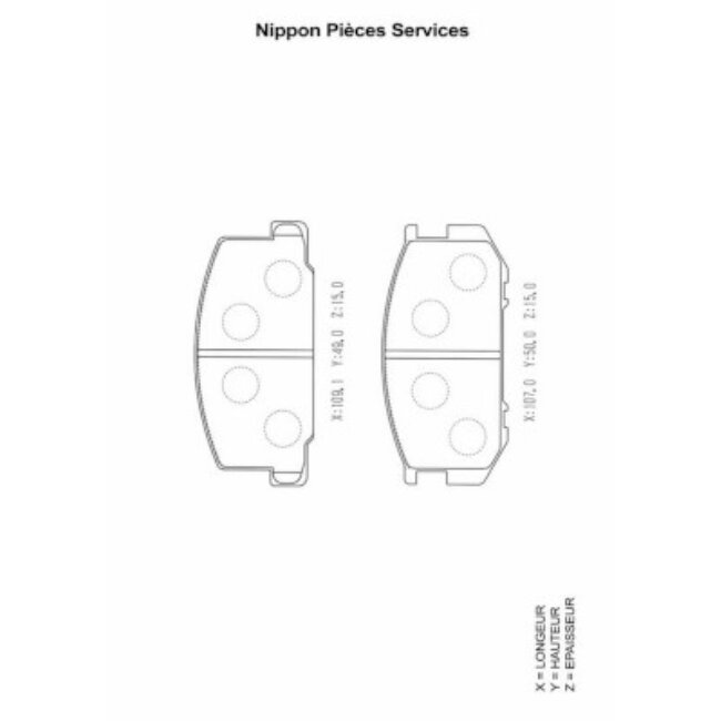 4 Plaquettes De Frein Nps T360a29