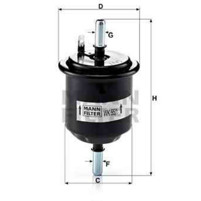 Filtre À Carburant Mann-filter Wk55/1