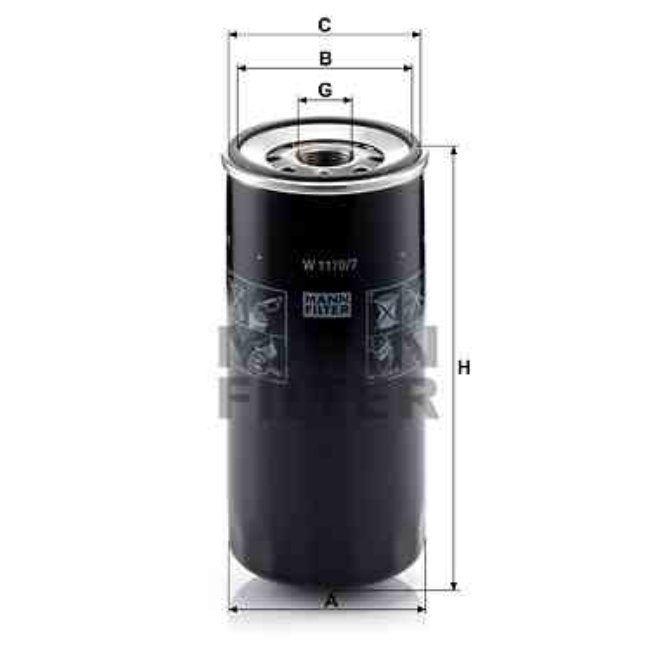 Filtre À Huile Mann-filter W1170/7