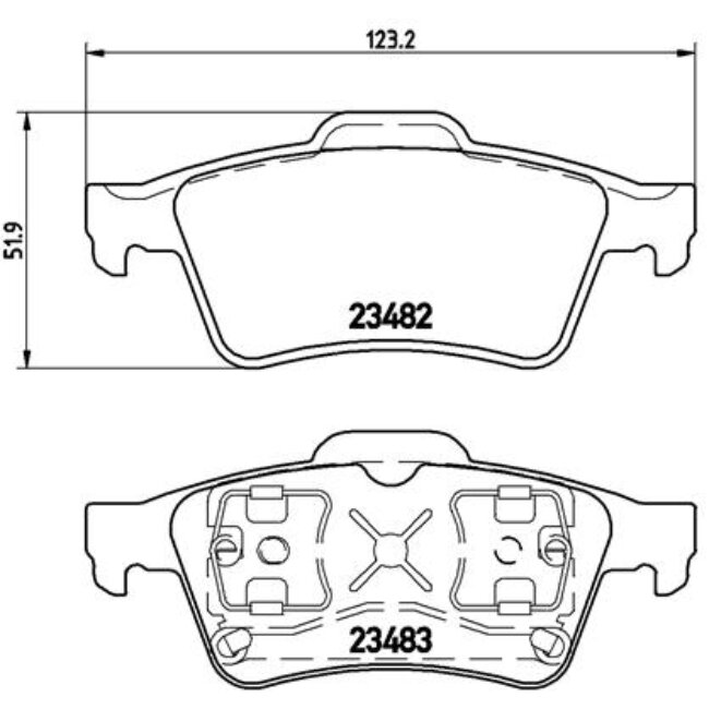 4 Plaquettes De Frein Brembo P59044