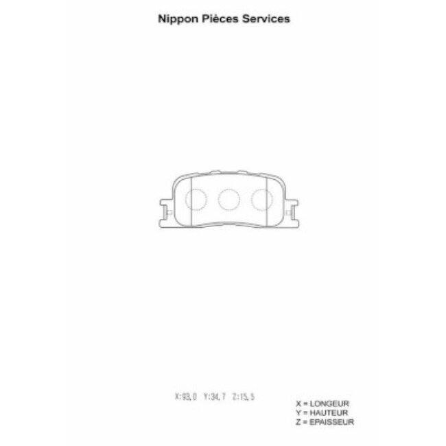 4 Plaquettes De Frein Nps T361a26