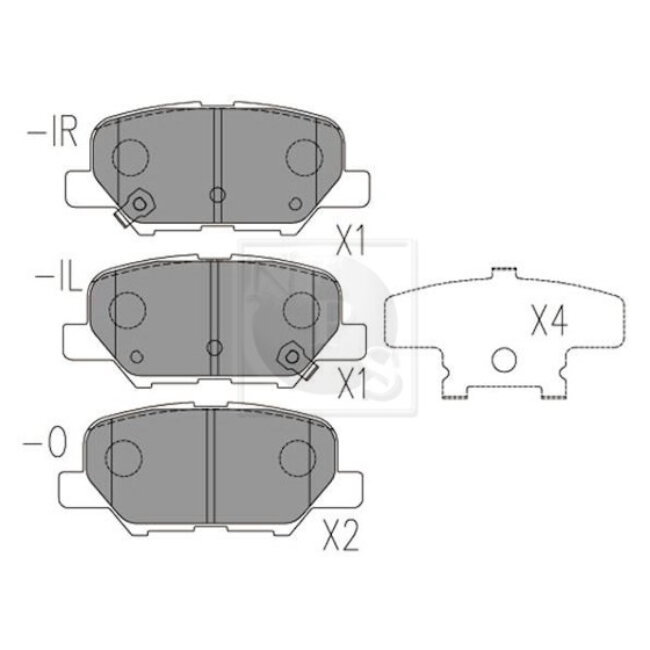 4 Plaquettes De Frein Nps M361a21