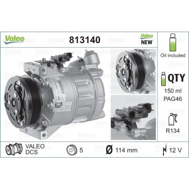 Compresseur De Climatisation Valeo 813140