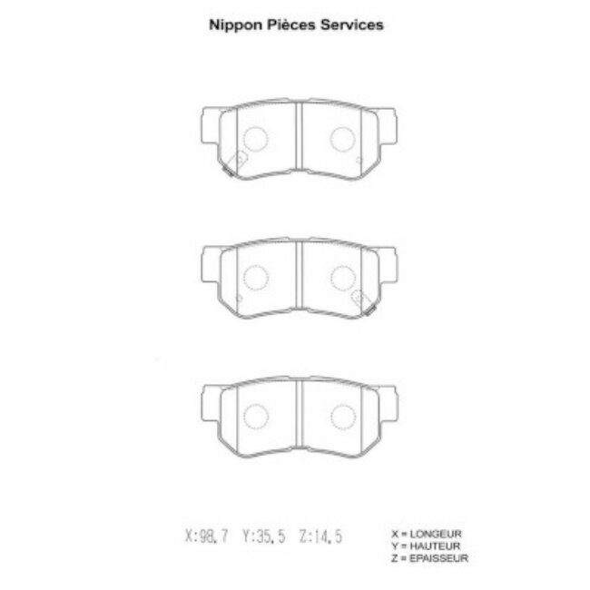 4 Plaquettes De Frein Nps H361i05