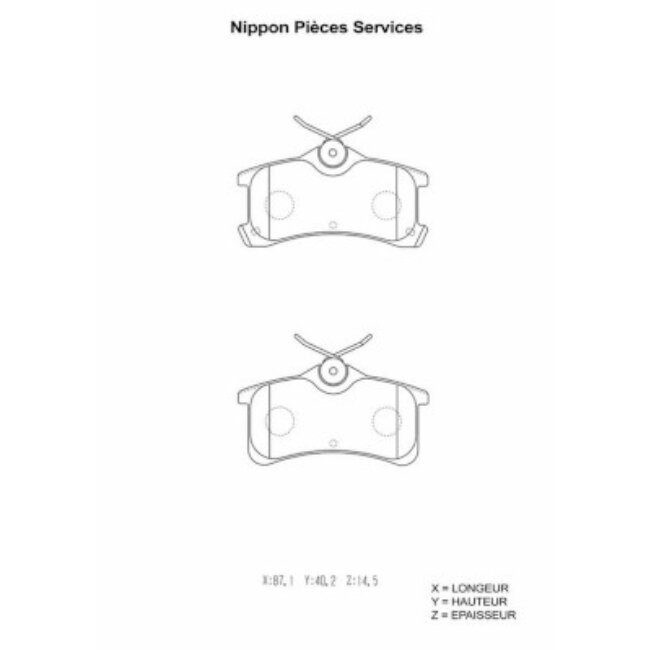 4 Plaquettes De Frein Nps T361a24