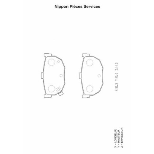 4 Plaquettes De Frein Nps H361i02