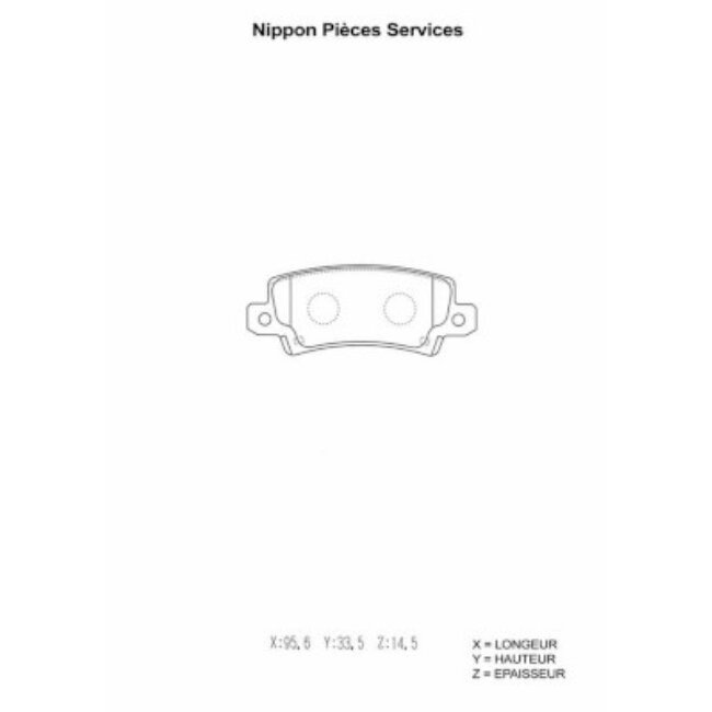 4 Plaquettes De Frein Nps T361a23