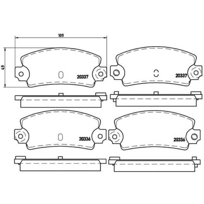 4 Plaquettes De Frein Brembo P68002