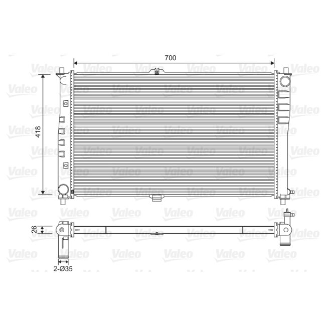 Radiateur De Refroidissement Valeo 701602