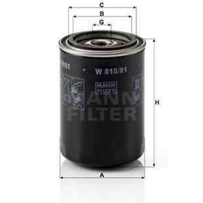 Filtre À Huile Mann-filter W818/81