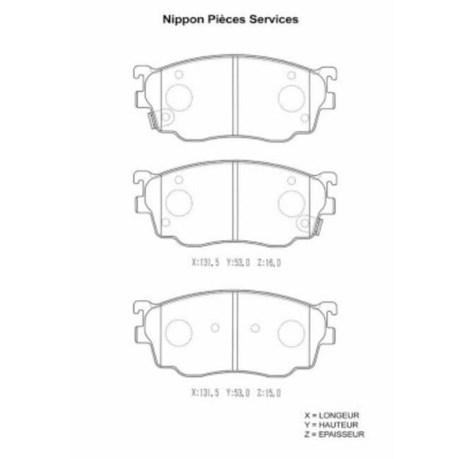 4 Plaquettes De Frein Nps M360a56