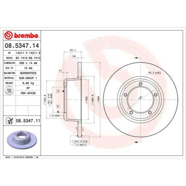 2 Disques De Frein Brembo Vernis Uv 08.5347.11