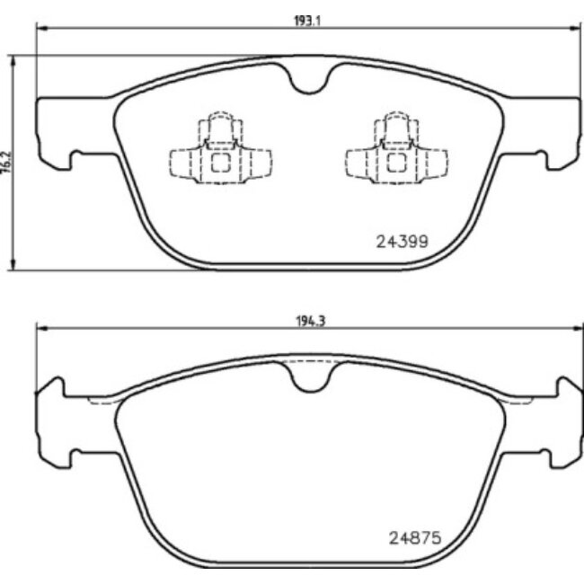 4 Plaquettes De Frein Brembo P86023