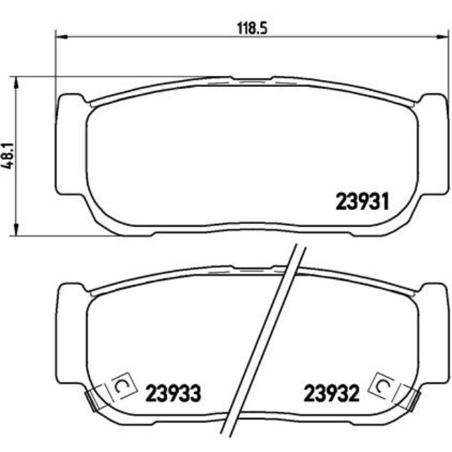 4 Plaquettes De Frein Brembo P30057