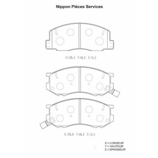 4 Plaquettes De Frein Nps T360a81