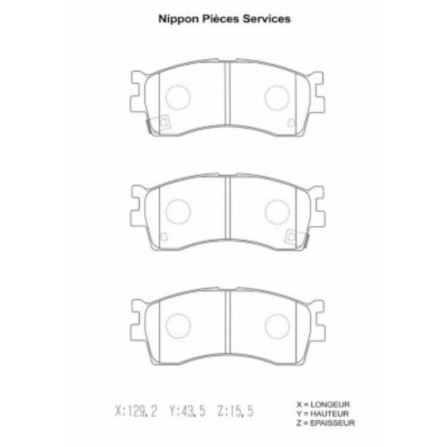 4 Plaquettes De Frein Nps K360a12
