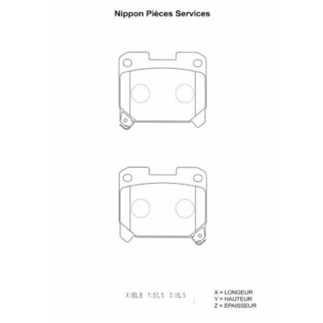4 Plaquettes De Frein Nps T361a22