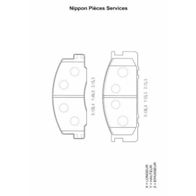 4 Plaquettes De Frein Nps T360a86