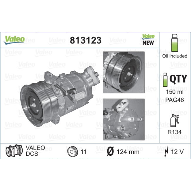 Compresseur De Climatisation Valeo 813123