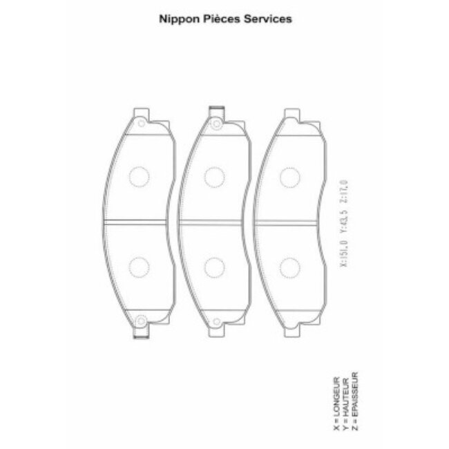4 Plaquettes De Frein Nps N360n19